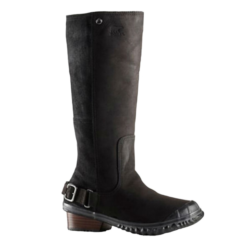 SOREL Black Leather Western Slim Boot Size 6.5